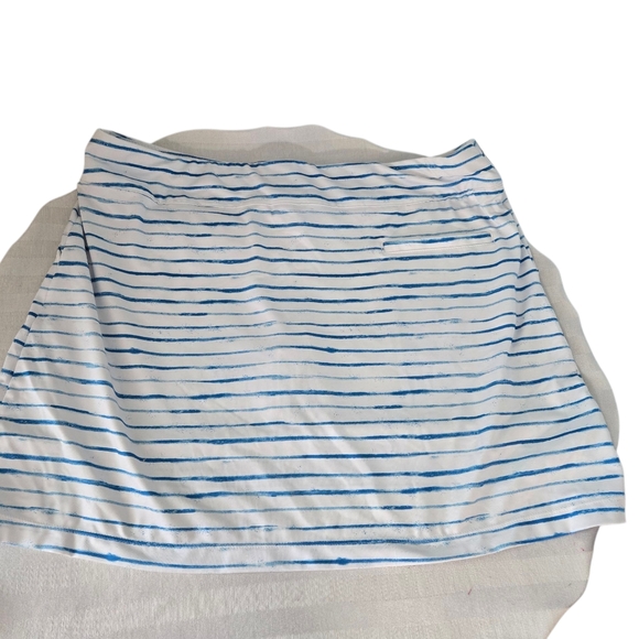 Coral Bay Golf Blue and White Striped Women's Skort - Picture 1 of 9